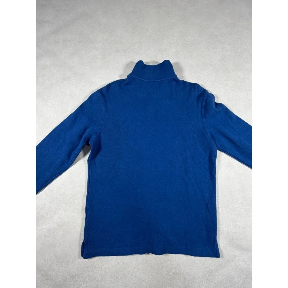 Polo Ralph Lauren Mens‎ Quarter Zip Pullover Royal Blue Knit Sweater Size M